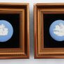 Pair of Framed Wedgwood Blue and White Jasperware Plaques Image 2