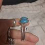 silver/turquoise bangle Image 3