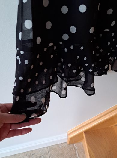 Black polka dot dress