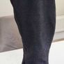 Black Lurex Stretchy Over the Knee Boots Sz 41 (Fit 7-7.5UK) - Rrp 60 Image 7
