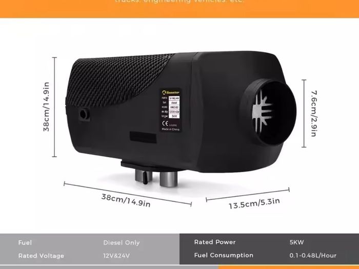 5KW 12V&24V Car Diesel Air Heater With LCD Switch & bluetooth APP Control Truck Boat Bus RV Trailer Air Diesel Parking Heater er