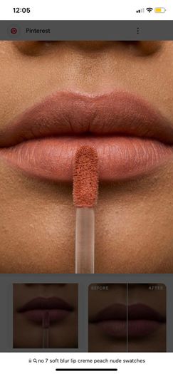 No 7 soft blur lip creme in peach nude