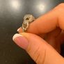 Leopard Emerald Stone Crystal Silver Ring Image 4