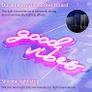 Good Vibes Neon Sign,Neon Light Powered by USB with Switch, Pink Led Neon Light Sign for Bedroom,Wall Decor,,Game Room,Party, Bar Decor-16.1x8.2 inch (FREE POSTAGE) Image 7
