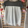top Bnwot grey short sleeve top with lace detail & chiffon back size 12 Image 4