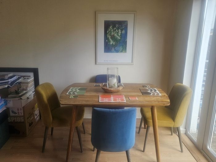 Wood Dining Table & 4 Chairs