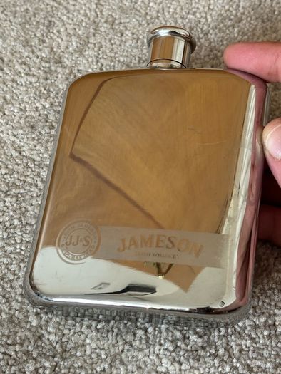 Vintage John JAMESON Son Limited Irish Whiskey Hip Flask