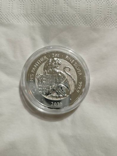 2025 Queen's Panther - Tudor Beasts 2oz Silver Coin