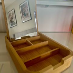 Bamboo Storage Box with Mirror