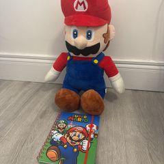 Large Super Mario plush and Notebook