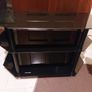 Tempered Glass Black TV Table, 60cm x 40cm, height 50cms, in like new condition Image 2
