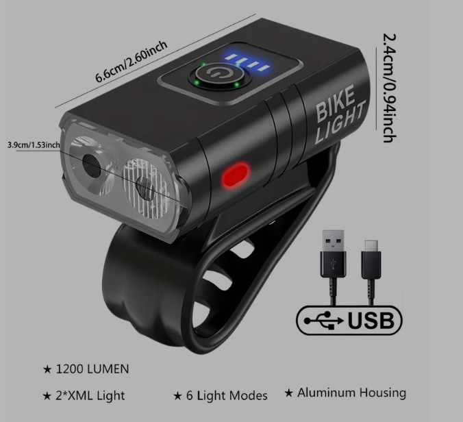 bike lights USB Rechargeable light set for bike & Power Bank