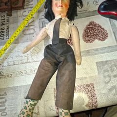 Antique Papier-Mache Character Doll, likely dating from the 1920s to 1940s