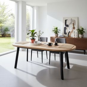 Arvian Round Extandable Dining Table 80cm to 130cm