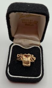 Vintage 9ct yellow gold saddle ring size Q and a half