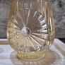 Decorative glasstealight holders on  wooden base Image 4