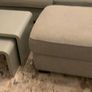 Large Light Grey 8-Seater Sofa with Footstool Image 2