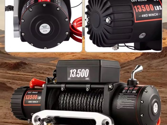 New winch recovery trailer 6 tone 13500 LBS  Wired Car Winch for ATV/UTV SUV Truck Towing Off-Road