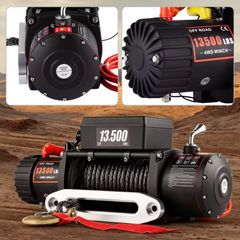 New winch recovery trailer 6 tone 13500 LBS  Wired Car Winch for ATV/UTV SUV Truck Towing Off-Road