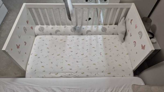 IKEA White Stuva Cot with 2 Drawers 140x70 cm incl. Mattress