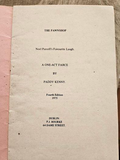 O'Dea Laughs. A Selection Of Jimmy O' Dea Sketches. Plus The Pawn Shop By Paddy Kenny.both.  First Edition Paperback In Fair Condition   See Photos For Same.