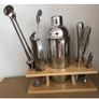 12 Pcs of Stainless Steel Cocktail Shaker Mixer Wood Wine Rack Shelf  750ml Bars Tools Image 6