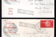 1963 Ireland Freedom From Hunger Commemorative Stamps Pair of Illustrated First Day Covers (FDC)