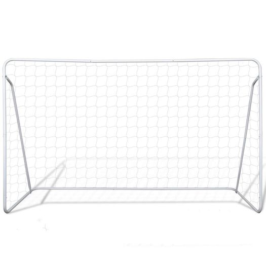 Football Goal Nets Steel 2 pcs 240x90x150 cm