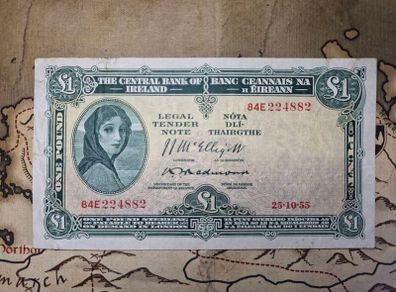 1 Pound Lady Lavery 25/10/55 IRISH NOTE
