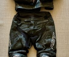 RST Tractech Evo 3 leather motorcycle jacket and pants