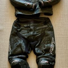 RST Tractech Evo 3 leather motorcycle jacket and pants