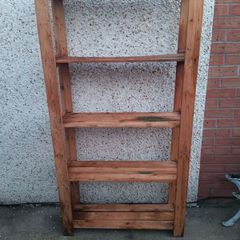 wooden shelves