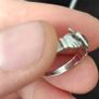 Vintage Purple Cubic Zirconia Sterling Silver Irish Claddagh Solitaire Ring Image 5