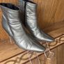 Clarke's Ladies 5/1/2 - 39 Grey Metalic Ankle Boots Image 9