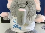 main image for ad Personalised Photo Elephant Crazy Critter cuddly soft toy with your photo and text