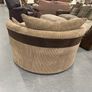 Swivel Cuddle Chair and Footstool Image 3