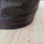 Two black leather-feel bean bags Image 4