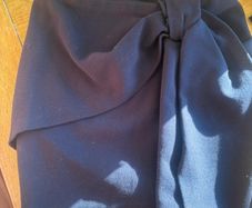 Maje navy bow skirt