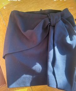Maje navy bow skirt
