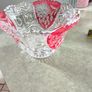 2 bonbon dish each is 25.00 euro Lead Crystal Ruby Flash Floral Dish Bowl Anna Hutte Asti Bleikristall Germany Image 6