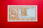 NORWAY  10 Kroner  1971  . Pick  31  ( Uncirculated )