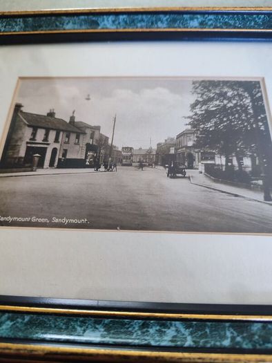 Set Of 2 Framed old Pictures Of Sandymount Green And Claremont Rd. Sandymount Dublin.