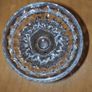 Vintage elegant Crystal footed vase with etched floral pattern H 15,5 cm Image 3
