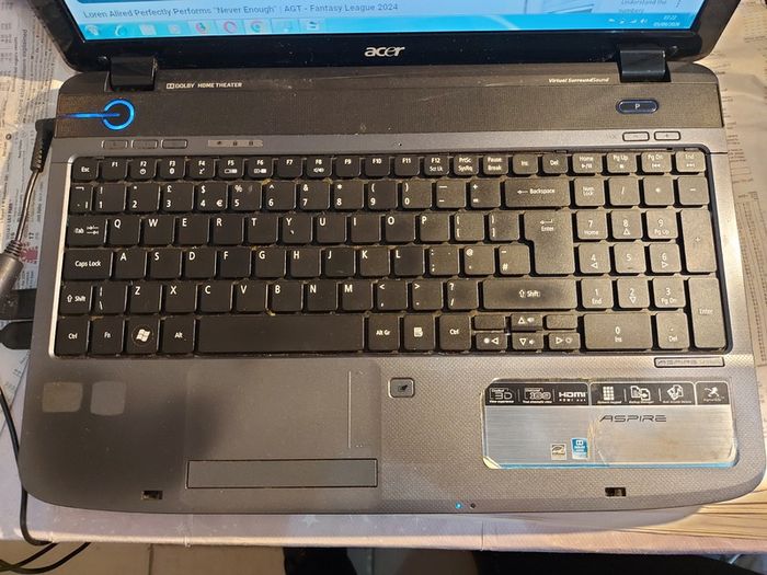 ACER ASPIRE 5738, Model No MS2264, Intel Core 2 Duo CPU T9550, 2.67GHz, 4GB Ram, 500GB HDD, Windows 7 32 bit, Firefox, Opera, Chrome and VLC