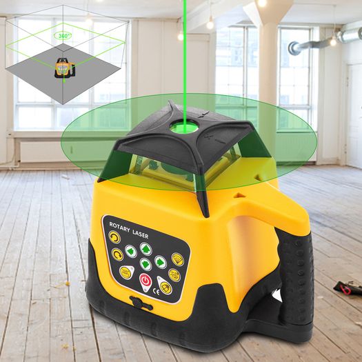 Self-Leveling 500m Vertical Horizontal Scanning Measurement Construction Tool Tripod and Staff Kit, fit for Auto Levels Rotary Laser Level