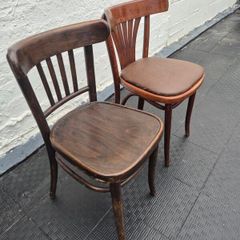 2 Vintage Bistro  cafe chairs