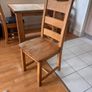 solid oak extendable dining table + 6 chairs Image 3