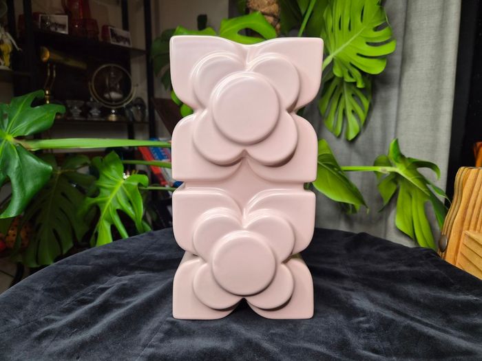 Orla Kiely House Ceramic Flower Vase Dusty Pink Vintage Style Home Decor