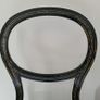 Antique pair of ebonised salon chairs with mother of pearl detail Image 3