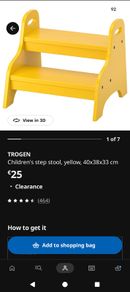 Ikea trogen kids baby step yellow